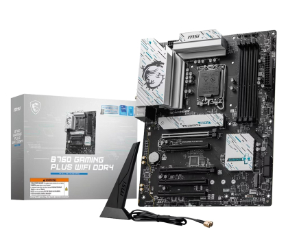 Płyta główna MSI Płyta główna B760 GAMING PLUS WIFI s1700 4DDR4 DP/HDMI ATX B760 GAMING PLUS WIFI DDR4